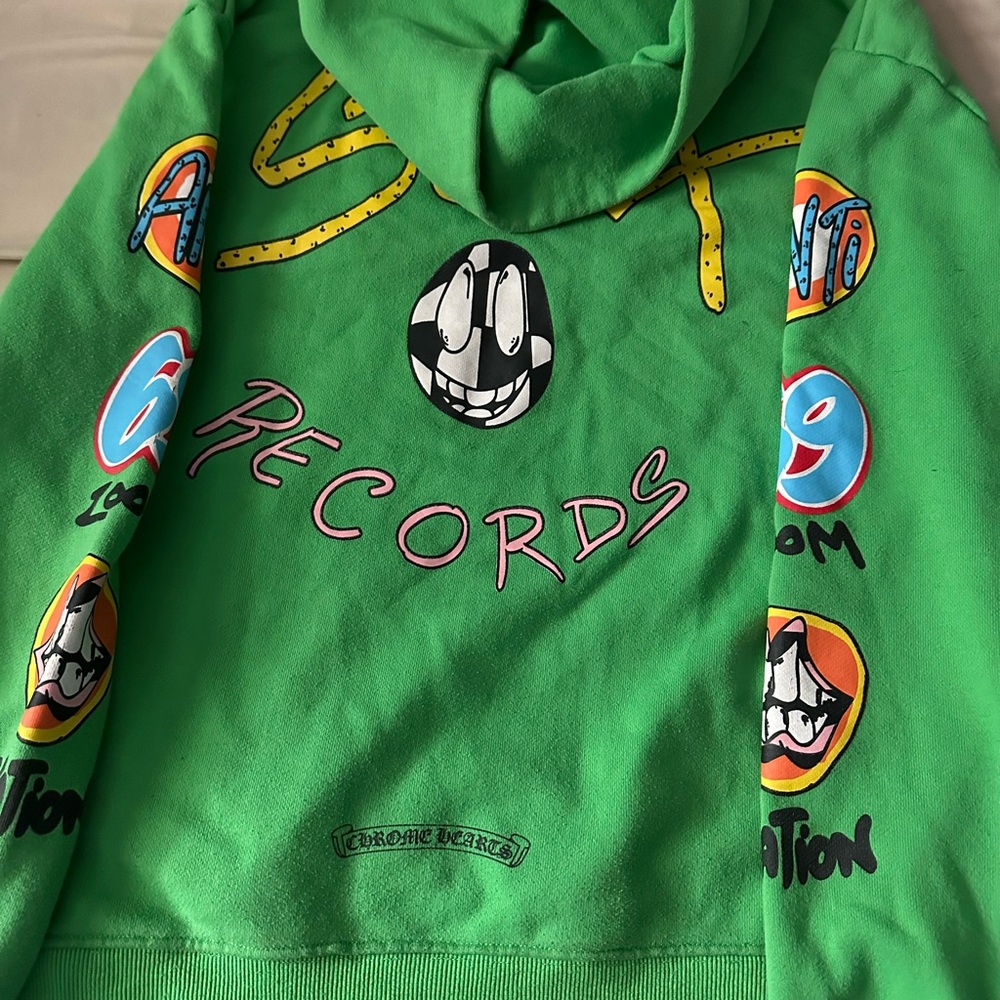 Chrome Hearts Green Hoodie with Graphic Print